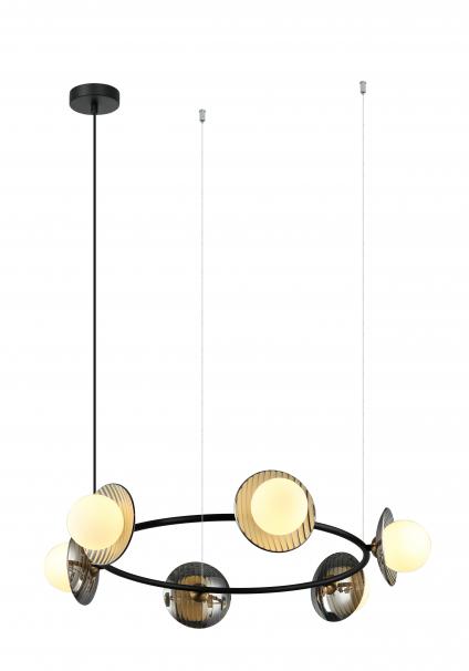 Люстра MDM-6002/6 BK+SG черный 6x40W G9 d800 h910, HAO24